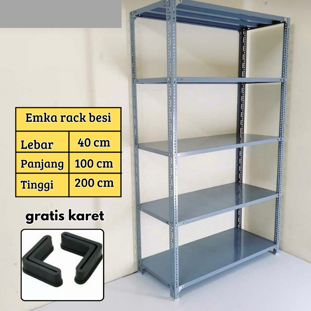 Jual Rak besi 5 susun serbaguna 40 x 100 x 200cm rak gudang | Shopee ...