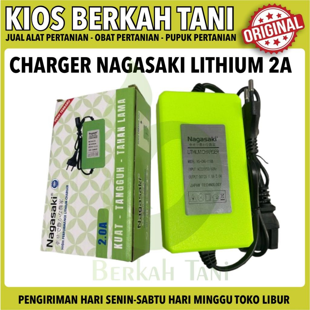 Jual CHARGER AKI NAGASAKI ORIGINAL LITHIUM TANGKI SPRAYER ELEKTRIK CAS ...