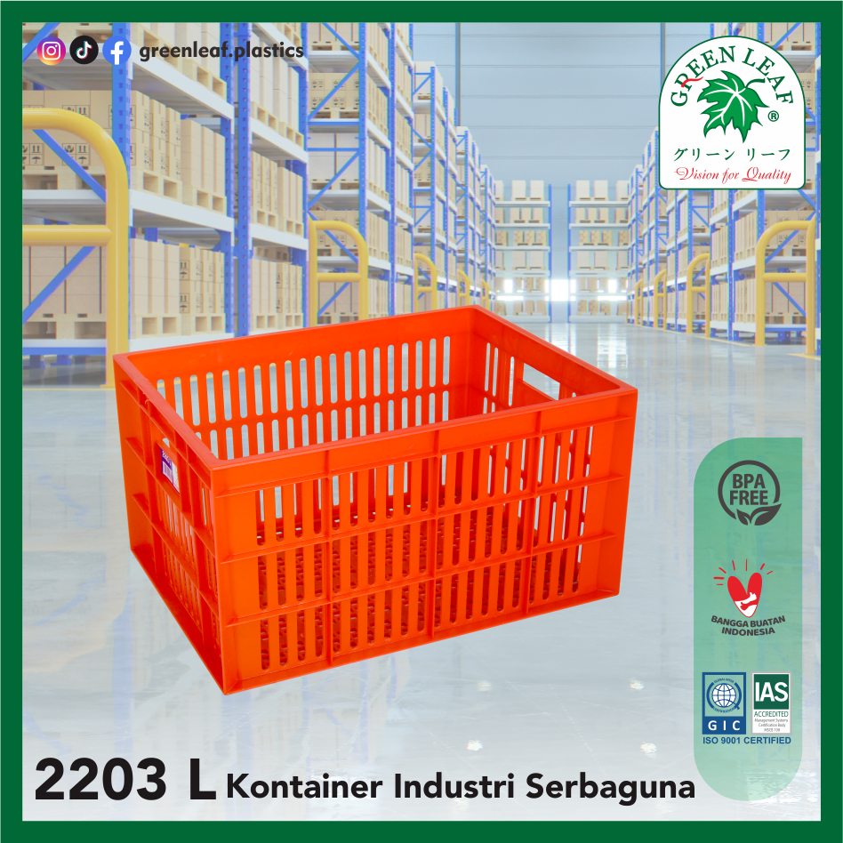 Jual Green Leaf Holes Industrial Container / Wadah Industri Berlubang ...