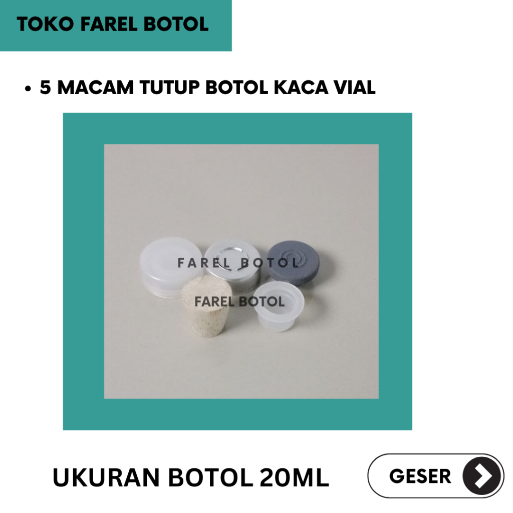 Jual botol kaca vial 20 ml( ISI PAKET 20 PCS) | Shopee Indonesia