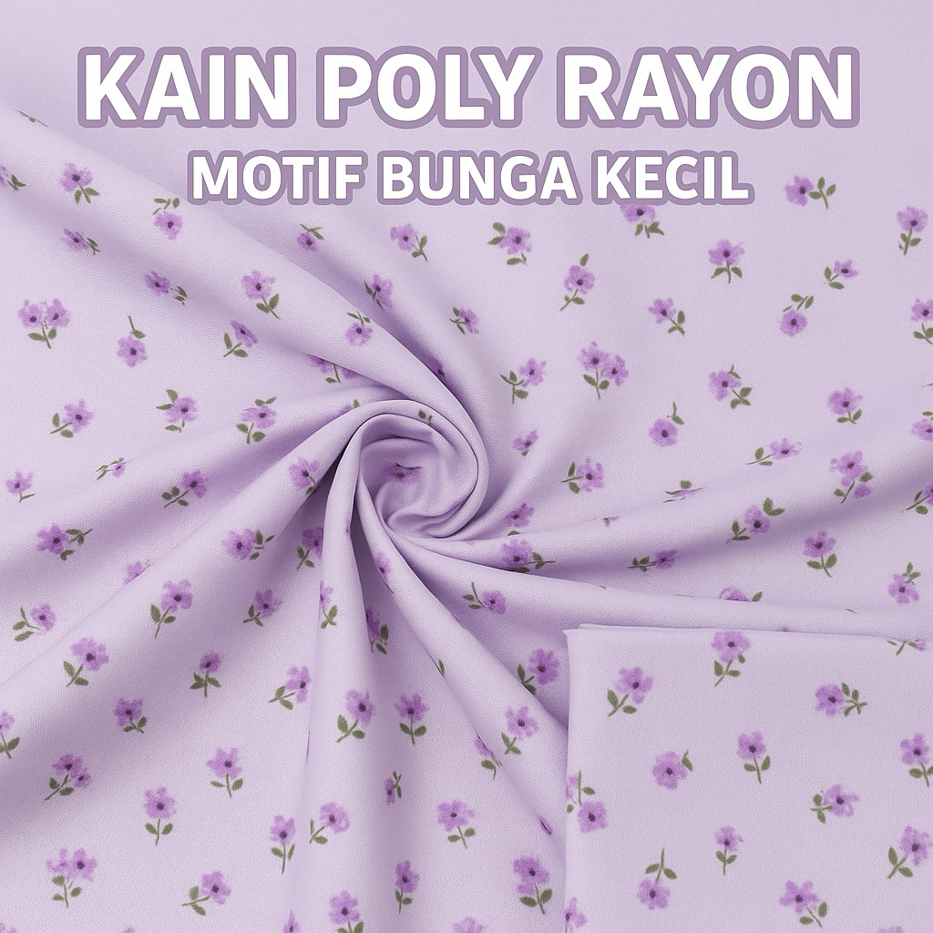 Jual Kain Poly Rayon Motif Bunga Meteran | Shopee Indonesia