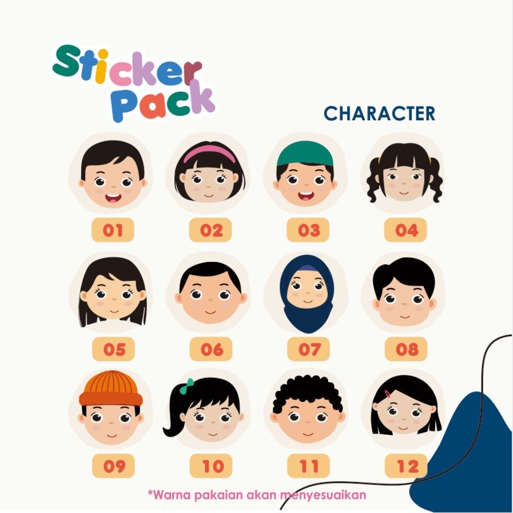 Jual Sticker Pack | All in one label | Karakter Stiker | Label Nama ...