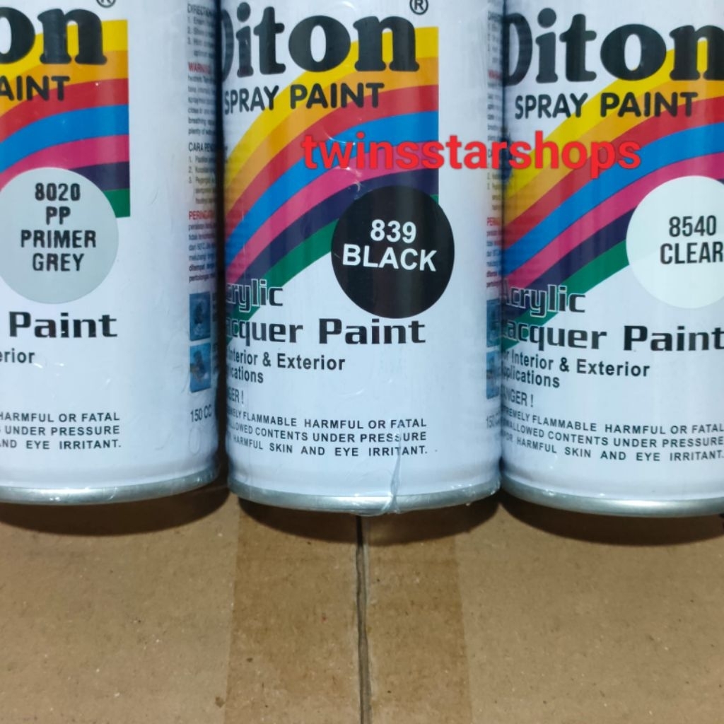 Jual Pilok Pylox Cat Diton Paket 3 Kaleng Black 839 Hitam Epoxy Primer ...