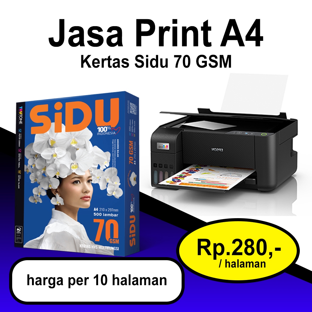 Jual Print / Cetak A4 10 halaman Dokumen,Foto,Dll - Kertas HVS A4 70GSM ...
