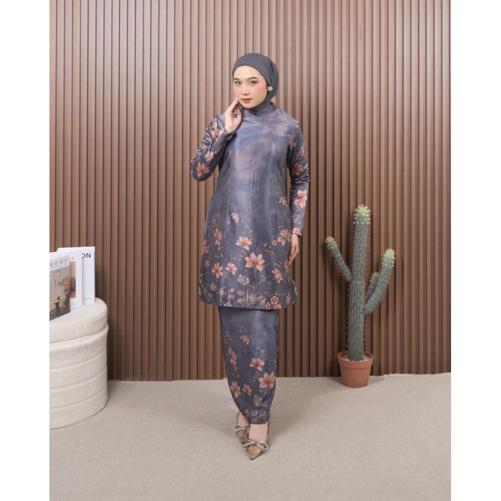 Jual FAMYS - SETELAN ROK MALAY SILK MOTIF MELAYU SATIN KURUNG ARABELLA ...