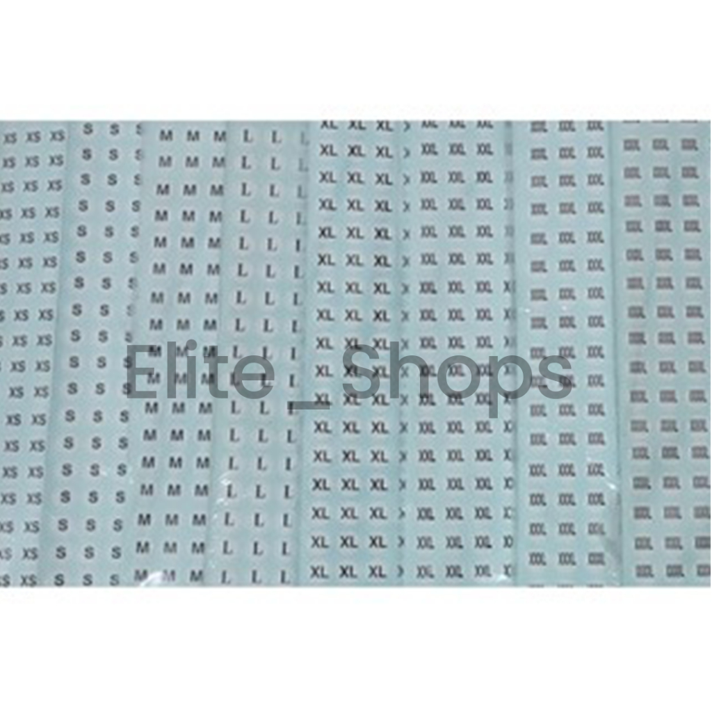 Jual Label Size Stiker 1Lembar isi 260 pcs Huruf dan Angka Ukuran Baju ...
