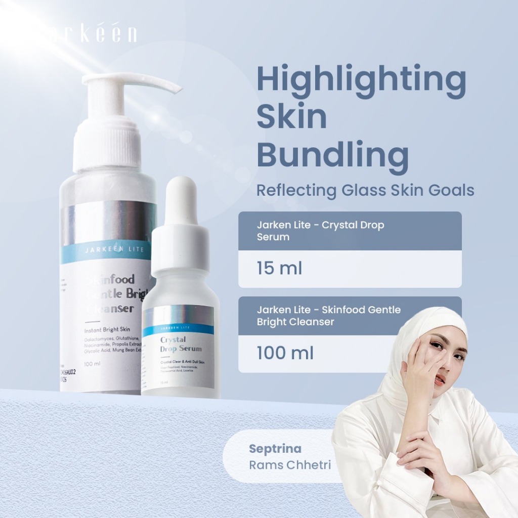 Jual Jarkeen Bundling Crystal Skin (Skinfood Gentle Bright Cleanser ...