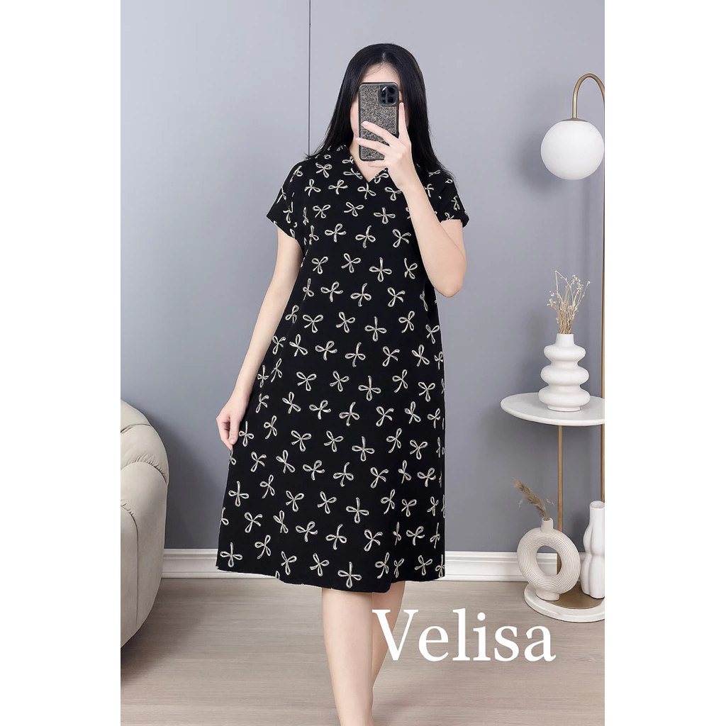 Gambar 6 Velisa Daster Midi Wanita Busui Friendly Rayon Premium – Homedress Wanita Adem