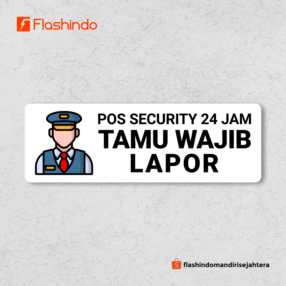 Jual Signboard Akrilik Tulisan Keamanan Pos Security Tamu Wajib Lapor ...