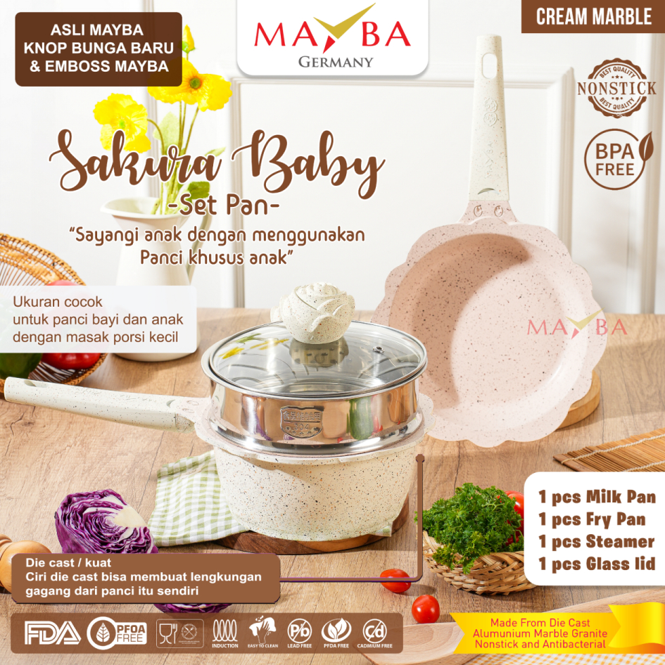 Jual MAYBA GERMANY Baby Cookware Full Set 16cm - Peralatan Panci Bayi ...