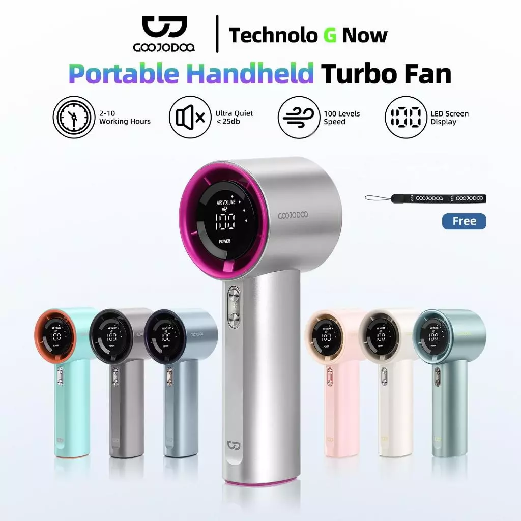 Goojodoq kipas turbo GFS001 100 gear wind hight-speed kipas angin digital display adjustable fan - foto 1