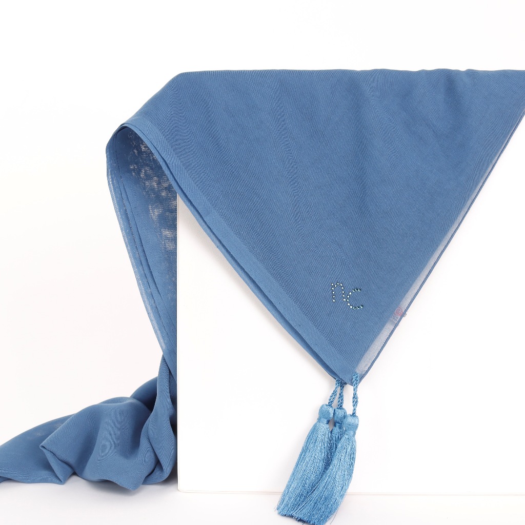 NADIYA Everyday Scarf Square Paris Japan Tassel Premium