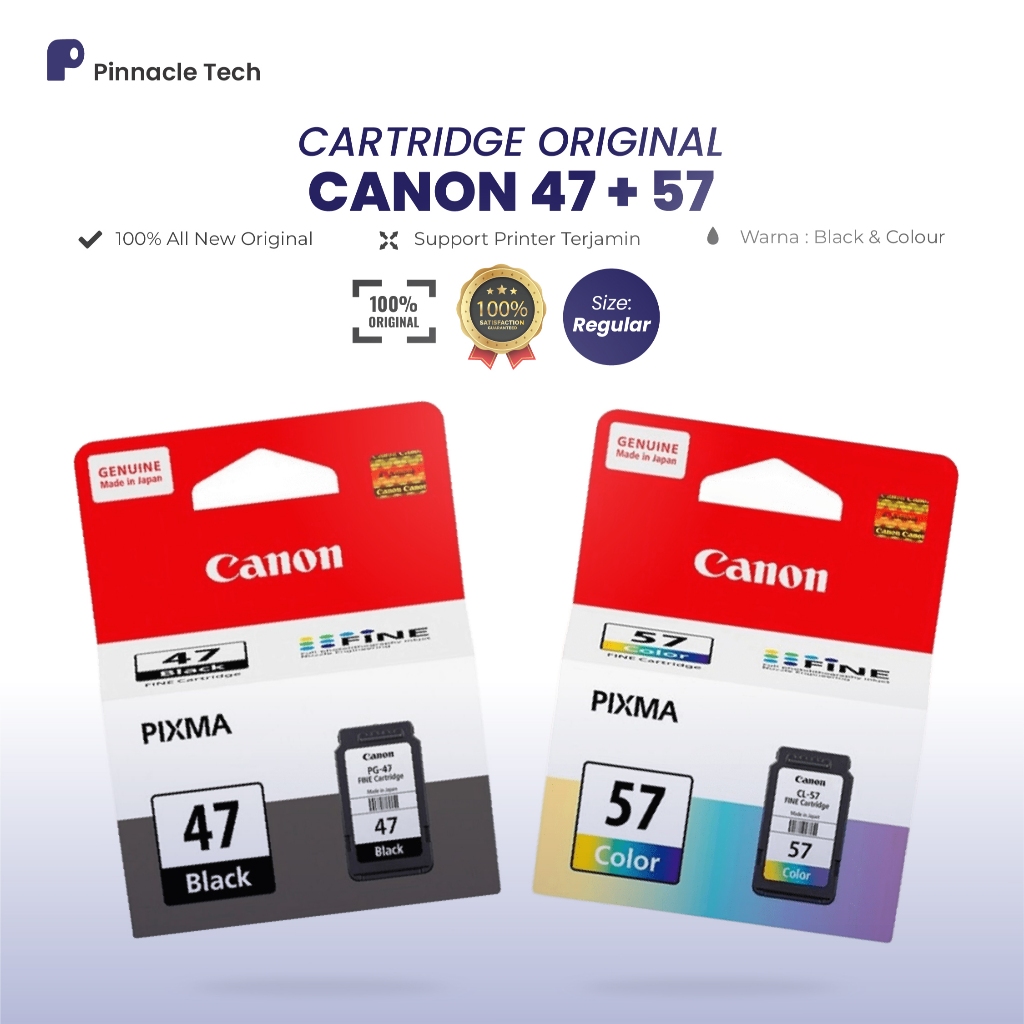 Jual Tinta Catridge Printer Canon PG 47 Black CL 57 Color Original E400 ...