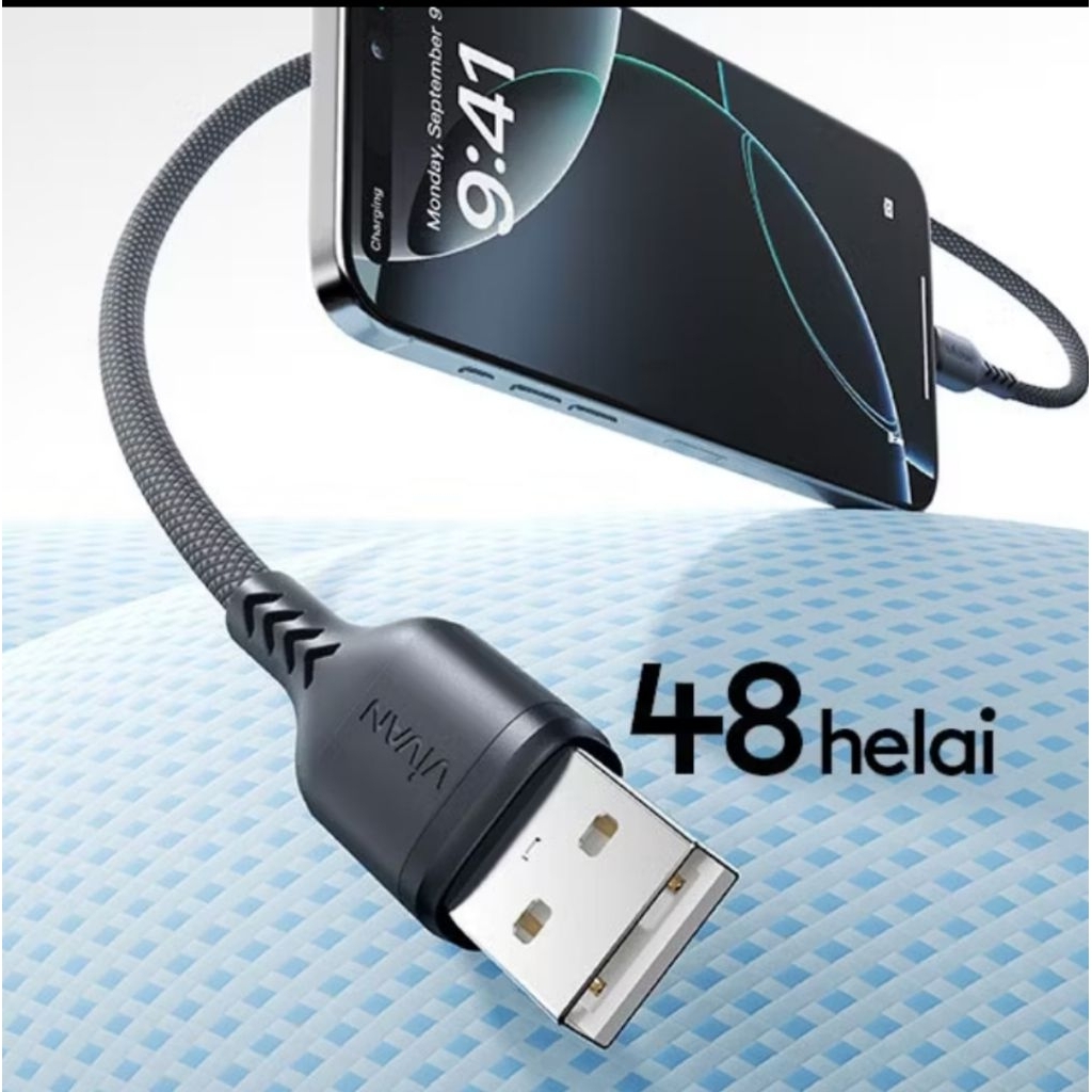 Jual (1PCS) VIVAN VBUS Kabel Data Anyaman Micro USB / Type-C ...