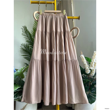 Moodis Bianca Skirt Rok Plisket Maxi Panjang