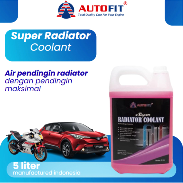 Jual Autofit Radiator Coolant 5 Liter - Merah Water Coolant | Shopee ...