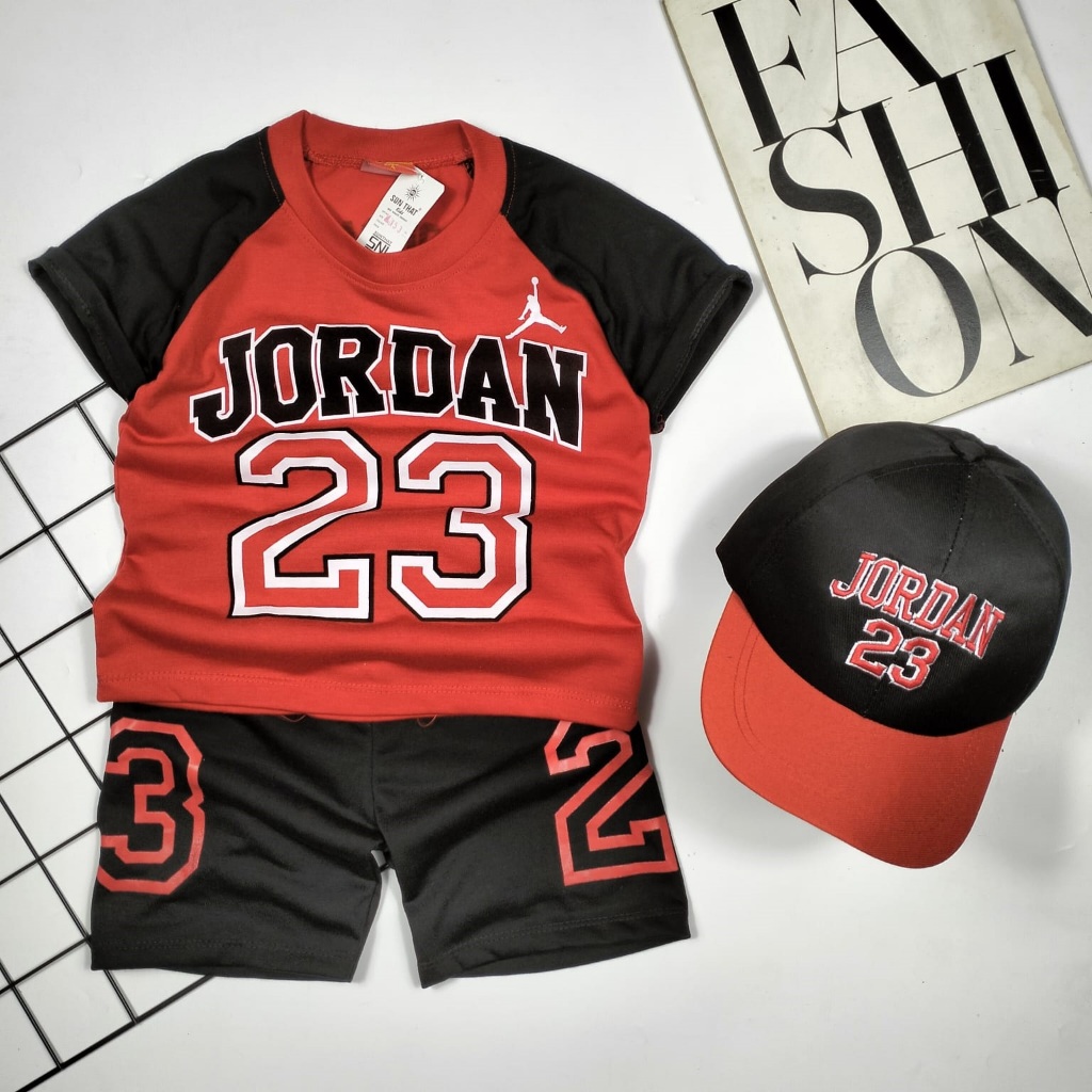 Jual IDC Setelan Kaos Jordan 23 Anak Laki-laki Lengan Pendek / Baju ...