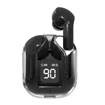 TWS Bluetooth Earphone AIR40 LED Display Case Transparan Headset Wireless Touch Control Gaming