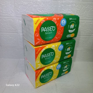 (Paket 4 Pack Paseo) Tissue Paseo Smart 500 + 40 Ply / 540 Helai 3ply ORIGINAL