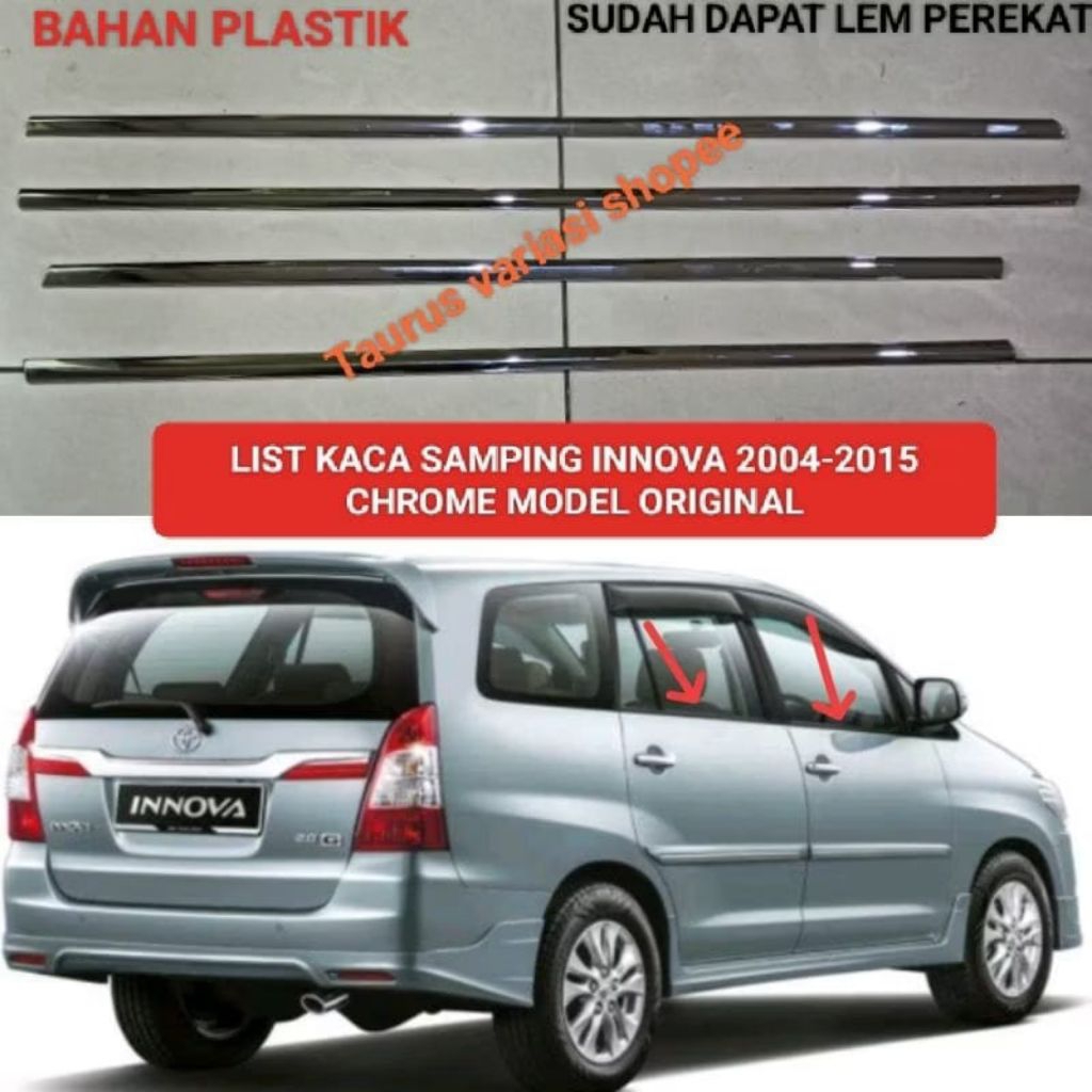Jual lis LIST kaca samping peliput pintu mobil Toyota innova inova lama ...