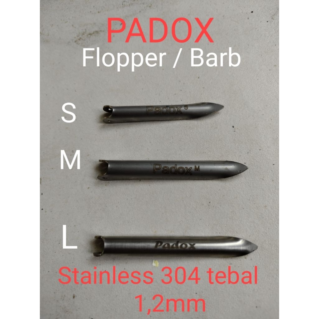 Jual padox flopper M stainless 304 tebal 1,2mm barb M speargun flopper ...