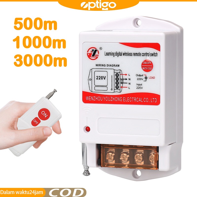 Jual 500/1000/3000m SAKLAR SAKLAR REMOTE CONTROL NIRKABEL ON OFF ...