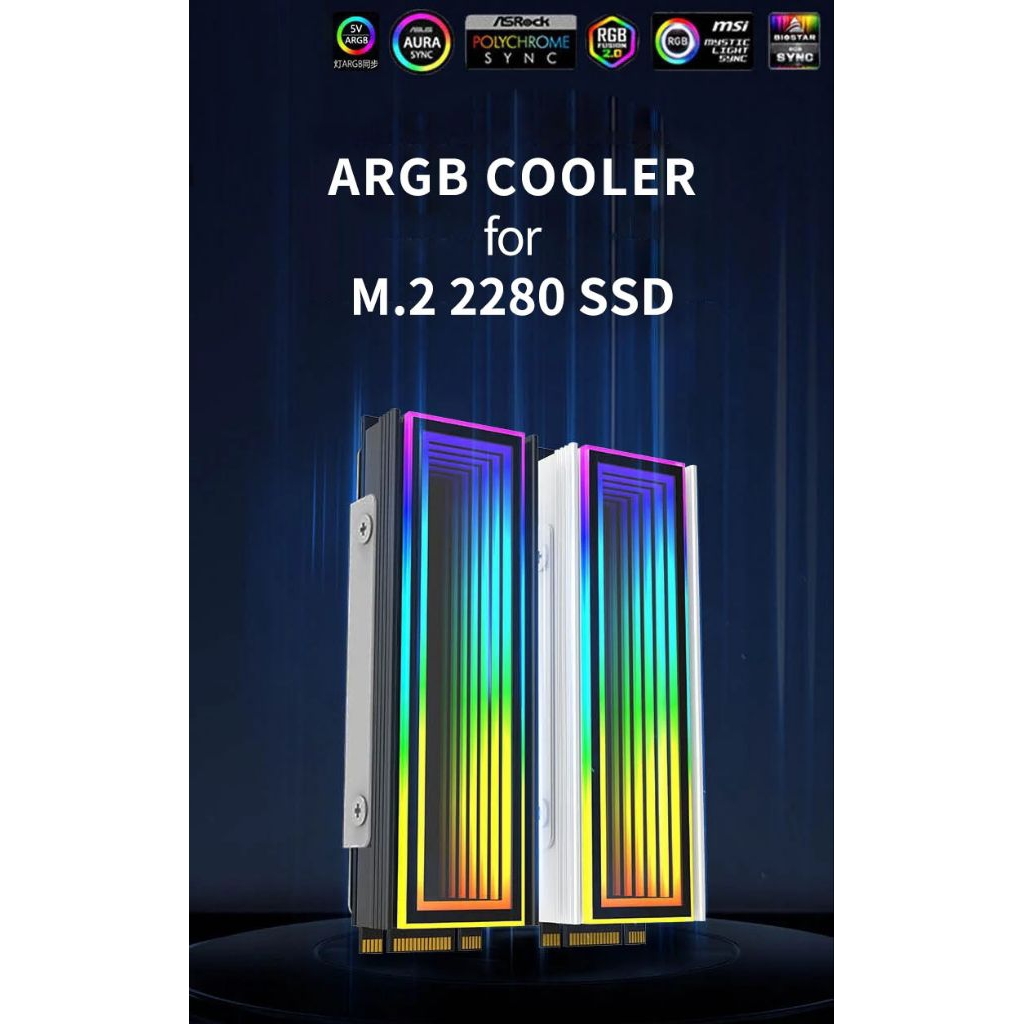 Jual Heatsink Cooling Pendingin SSD Mirror Cermin ARGB A RGB M2 M.2 ...