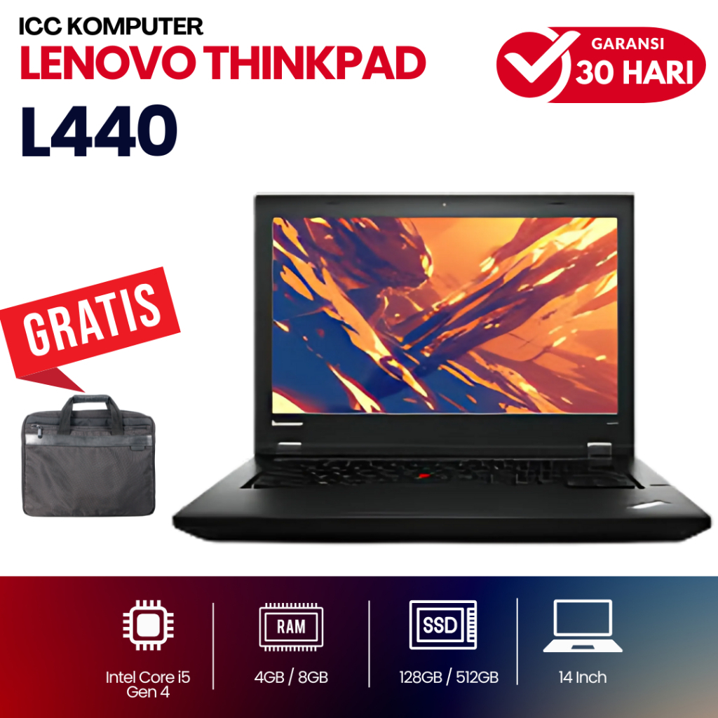 Jual Laptop Lenovo Thinkpad L440 i5 - Gen 4 Ram 8GB SSD 512GB | Lenovo ...