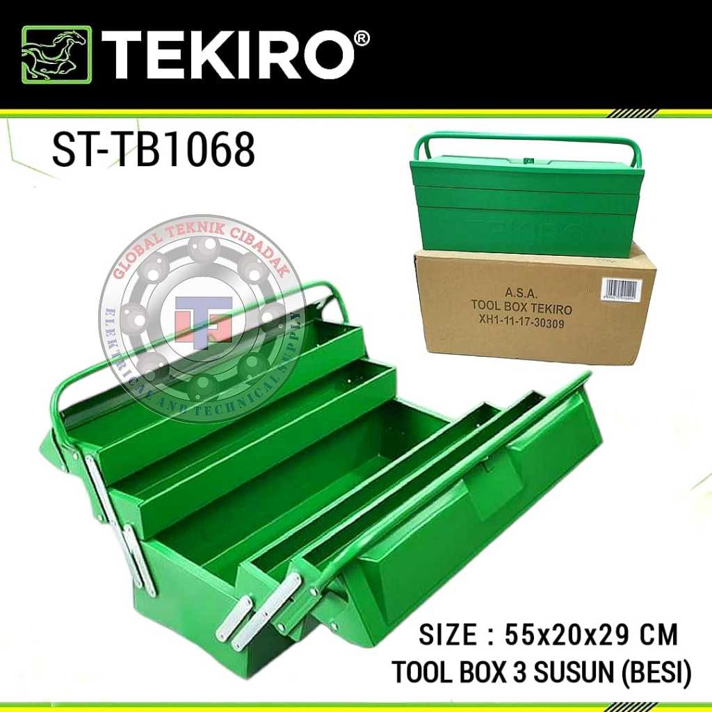 Jual Tool Box 3 Susun Tekiro Besi ST-TB1068 (55 x 20 x 29 Cm) Kotak ...