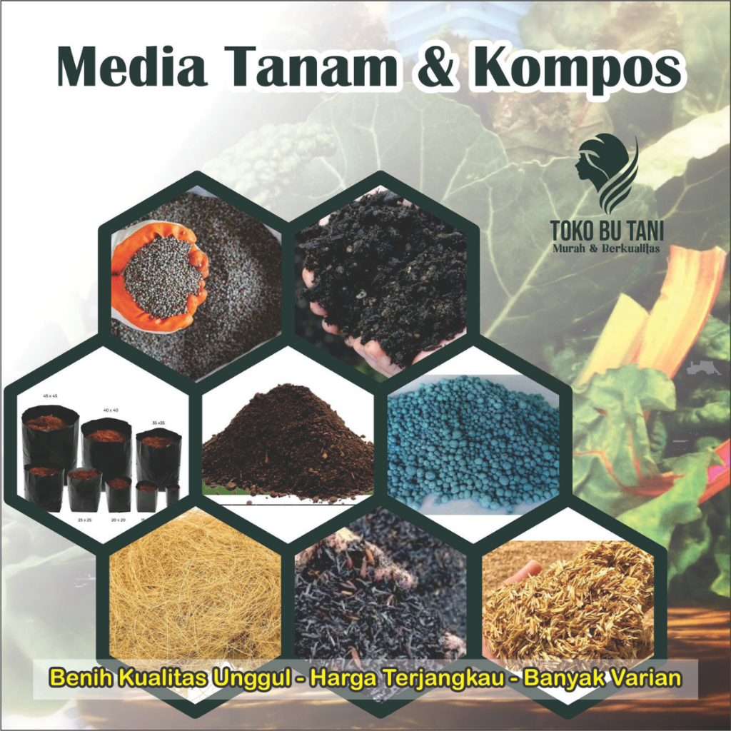 BTN Media Tanam Lengkap dan Kompos Cocopeat Kompos Sekam Bakar Siap Pakai untuk Semua Tanaman