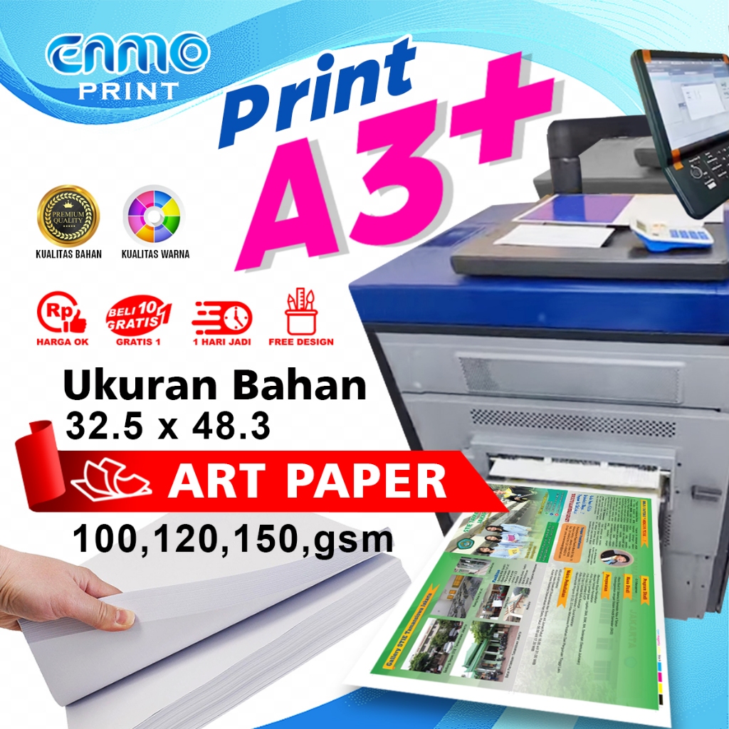 Jual Print A3+ Art Paper & Matte Paper 120-150gsm Full Colour Print ...