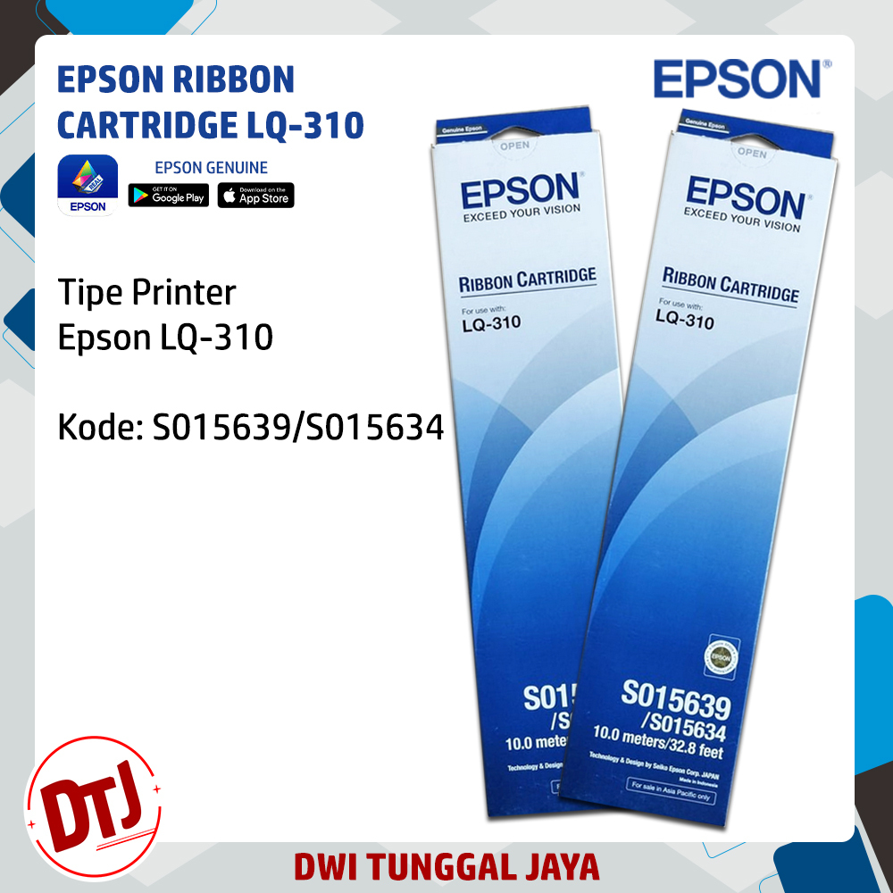 Jual Epson Ribbon Cartridge LQ310 / LQ-310 Original (S015639 / S015634 ...