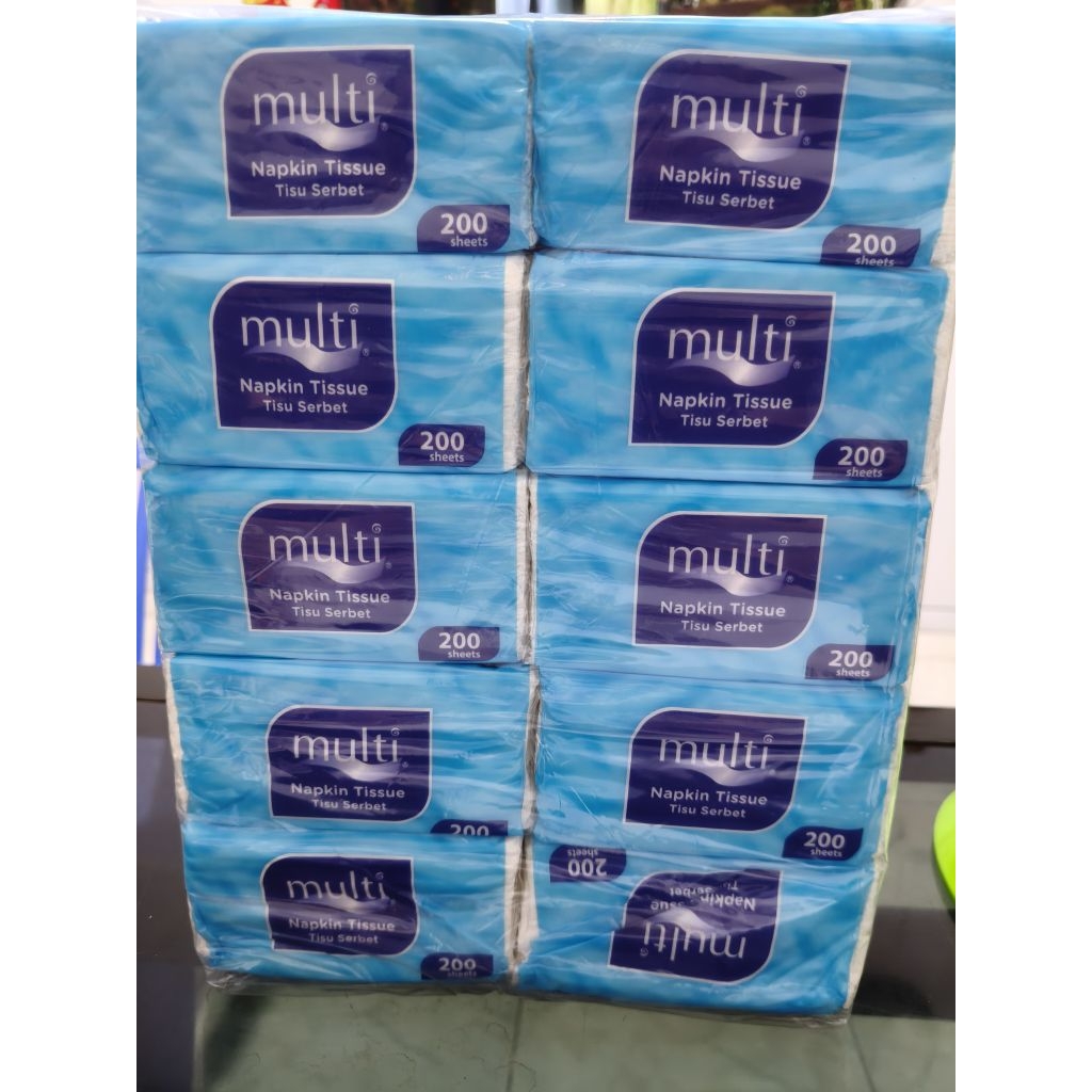Jual Tisu Napkin multi 200 sheet isi 10 pcs/muti pop up/ tisu pop up ...