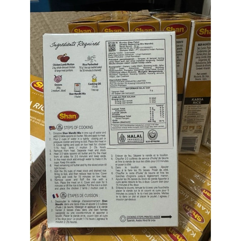 Jual Bumbu Shan Mandhi || Shan Kabsa || Rice for Authentic Flavor ...