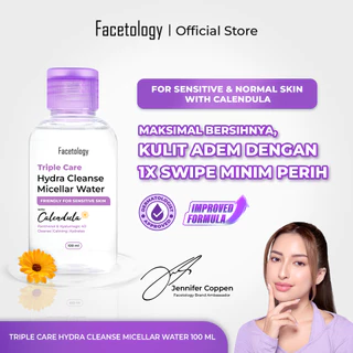 Facetology Triple Care Hydra Cleanse Micellar Water 100 ML Pembersih Wajah Sensitive Skin Pembersih Make Up Tanpa Bilas