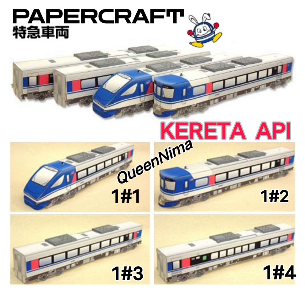 Jual Kerajinan Kertas Kereta Api / Mainan Edukasi Anak PaperCraft Train ...