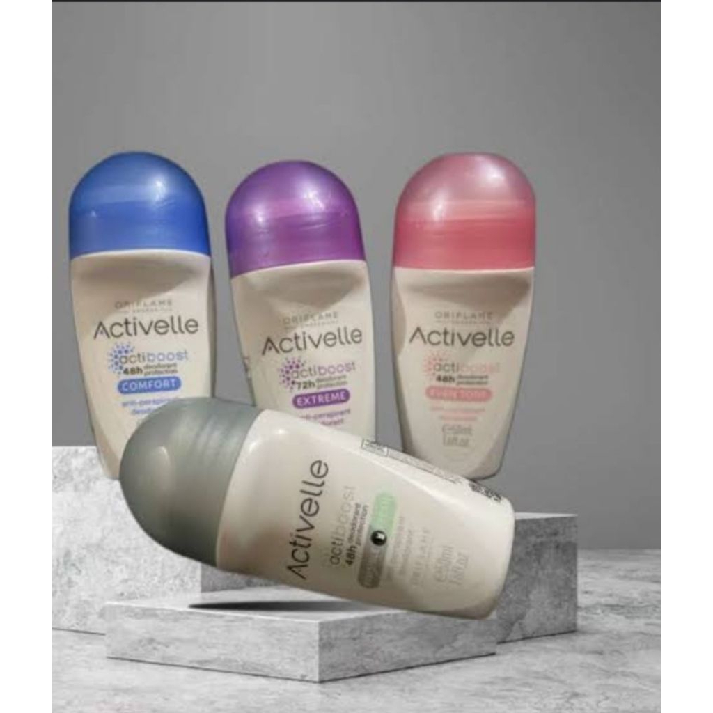 Jual Deo Activel Ungu / biru / pink / abu | Shopee Indonesia