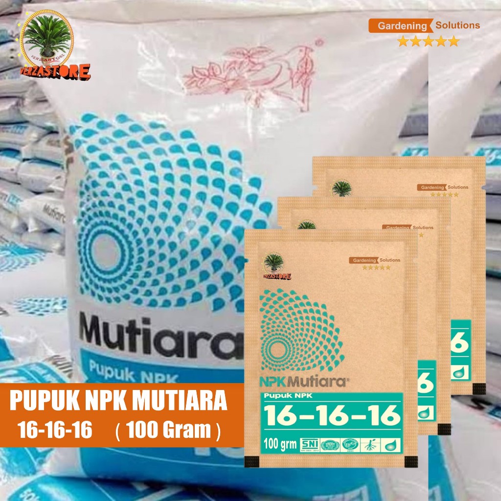 100 Grm - Pupuk NPK MUTIAR 16-16-16 Repack  Cocock Untuk Segala Jenis Tanaman