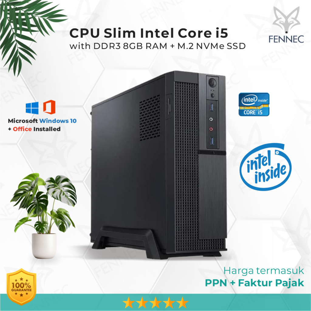 Jual CPU PC Slim Intel Core i5 RAM 8GB SSD Rakitan Office | Shopee ...