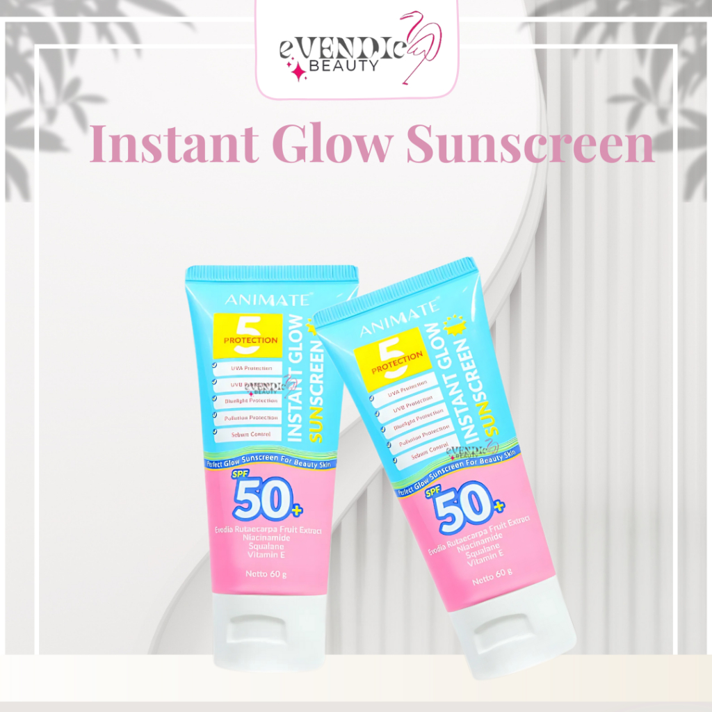 Jual READY Animate Instant Glow Sunscreen 5 Protection 60 gr | Bpom ...