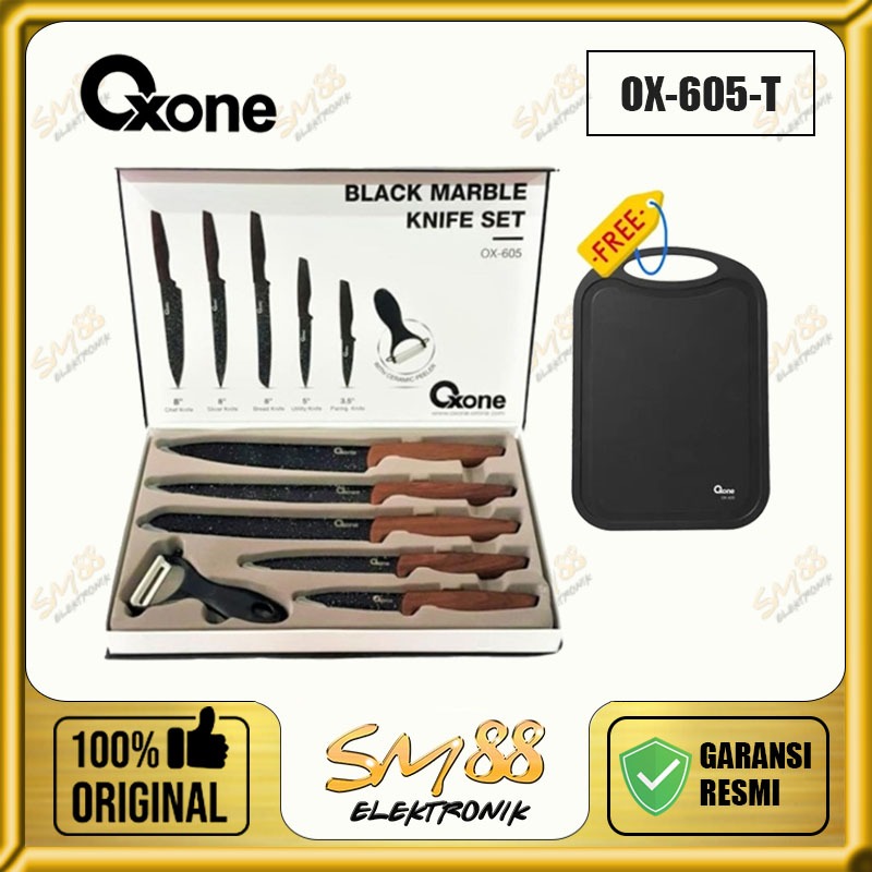 Jual OXONE OX-605 Set Pisau Dapur Marmer Hitam Original | Shopee Indonesia