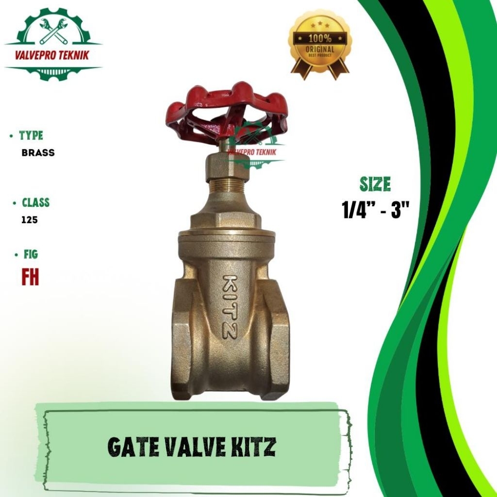 Jual GATE VALVE KITZ KUNINGAN 1/2