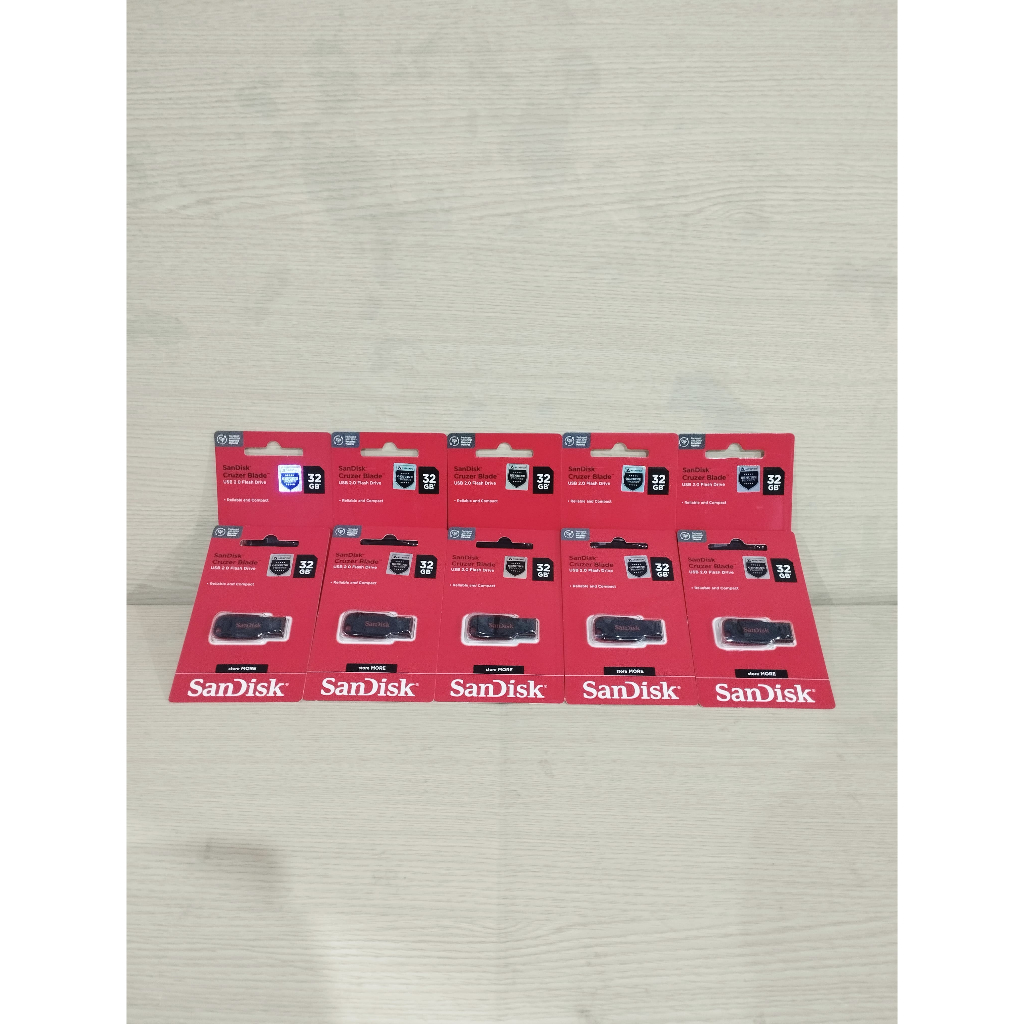 Jual 10 PCS Sandisk FlashDisk USB 2.0 Cruzer Blade 32GB | Shopee Indonesia