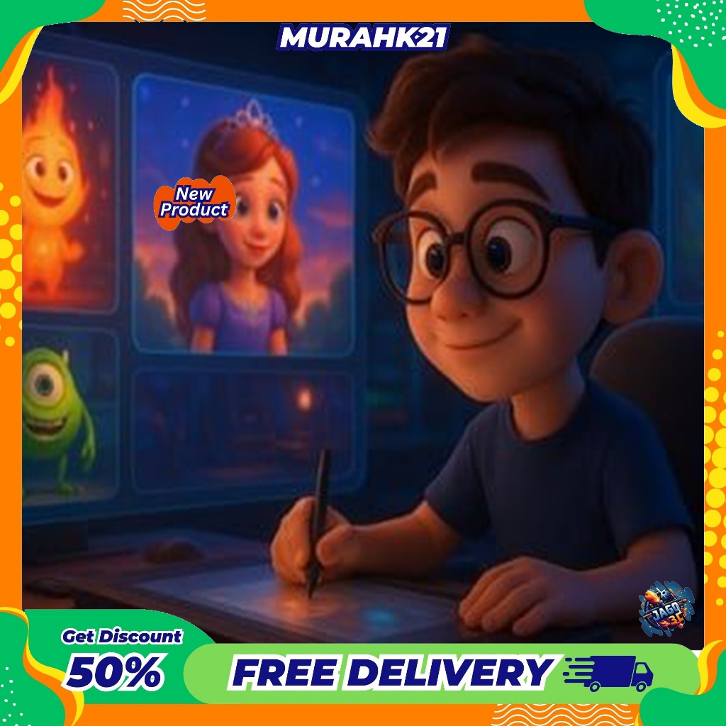 Jual Blender 3D Tutorial AI 3D Cartoon Masterclass Animate Like Pixar ...