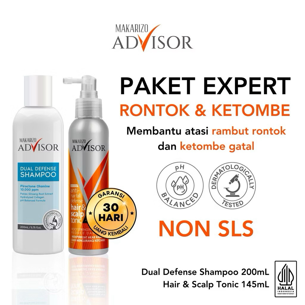 Jual PAKET EXPERT RAMBUT RONTOK & KETOMBE - Makarizo Advisor Dual ...