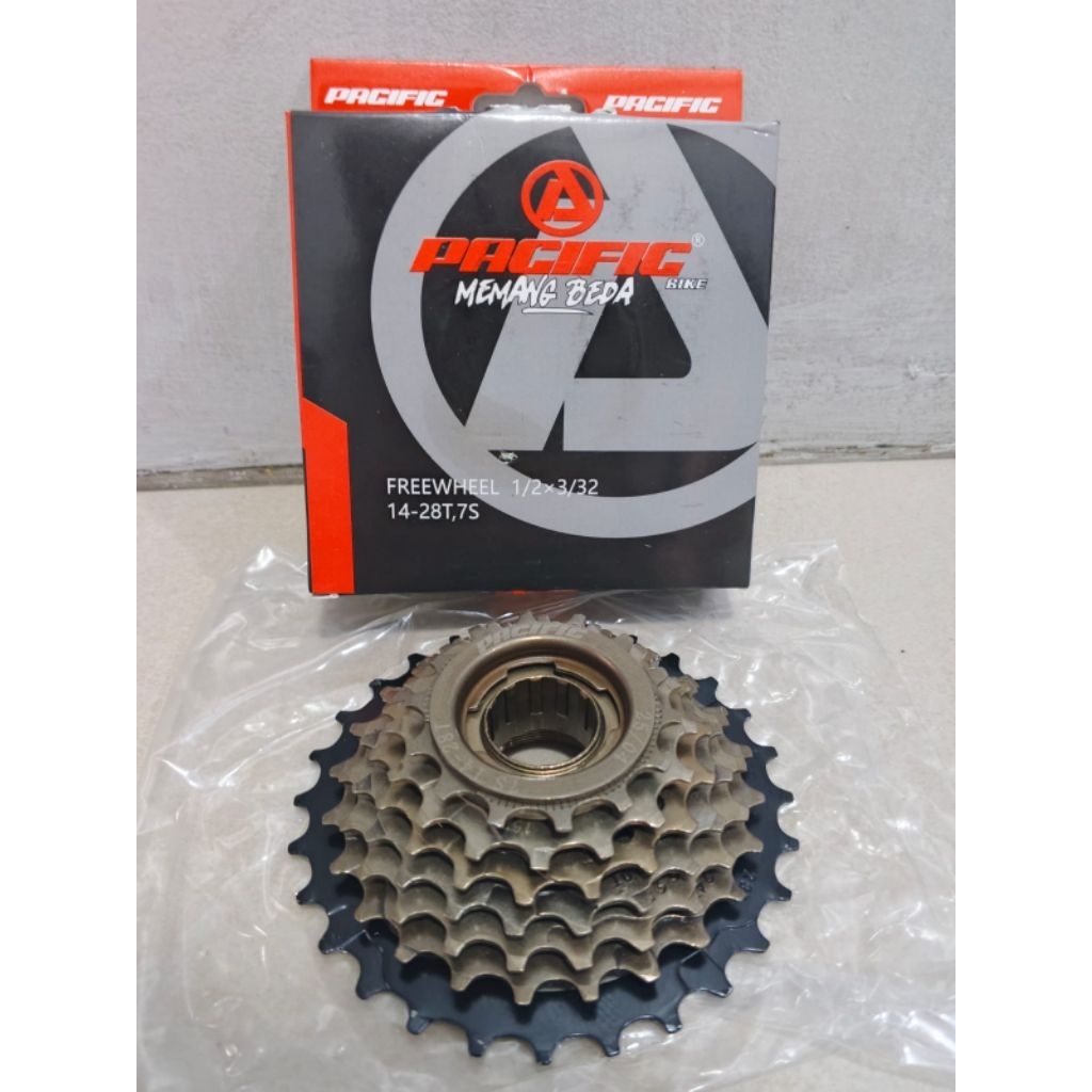 Jual Freewheel Gear Gir belakang 7 speed Ger Speed Pacific 1/2 x 3/32 7 ...