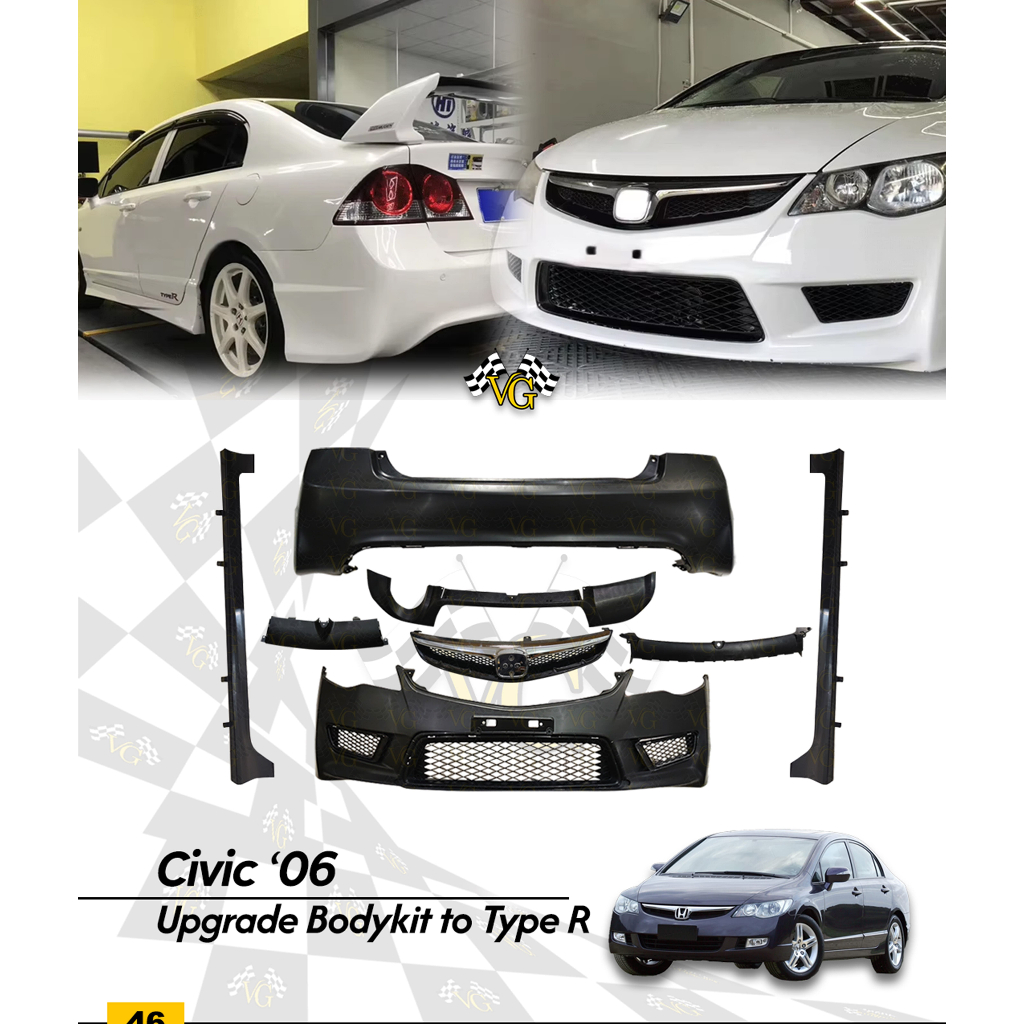 Jual Bodykit Civic 2006 - 2011 To Type R Bodykit Civic FD Type R ABS ...