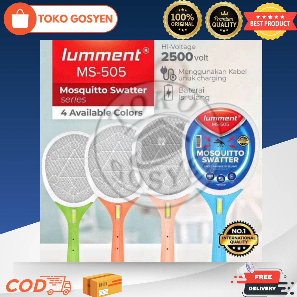 Jual Raket nyamuk MS- 504/505 LUMMENT Raket Nyamuk Multifungsi Charge ...