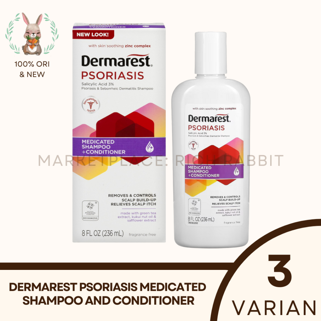 Jual Dermarest Psoriasis Medicated Shampoo + Conditioner Salicylic Acid ...