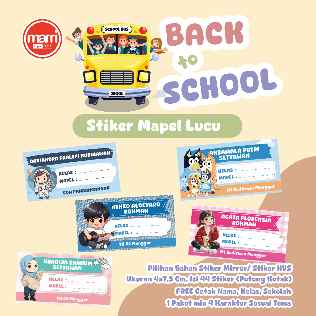 Jual STIKER MATA PELAJARAN KOTAK / STIKER MAPEL LUCU | Shopee Indonesia